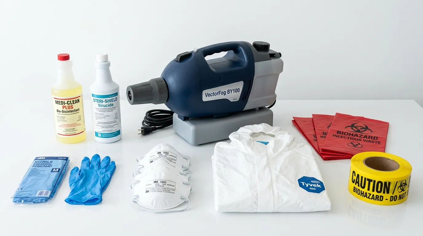 Professional biohazard remediation crew working in East Mount Airy